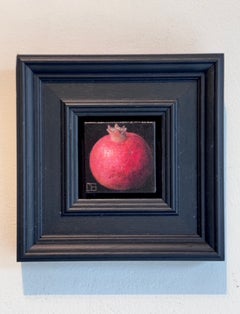 "Pocket Fig" - natura morta originale a olio - opera d'arte in stile realismo contemporaneo