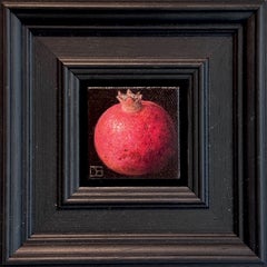 "Pocket Fig" - natura morta originale a olio - opera d'arte in stile realismo contemporaneo