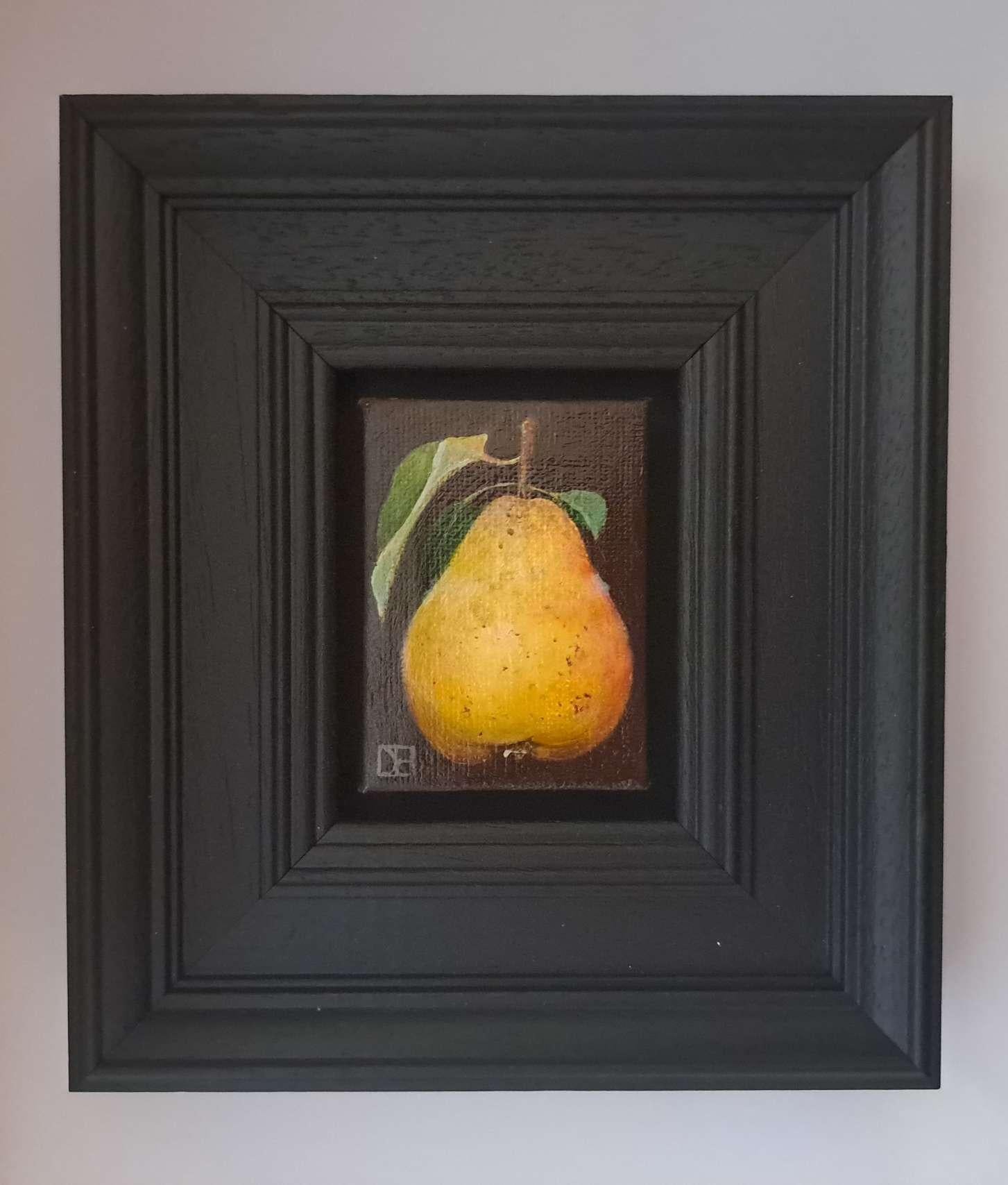 Pocket Fluffy Quince [2023], Baroque Still Life Painting, Food Art, Small art For Sale 4