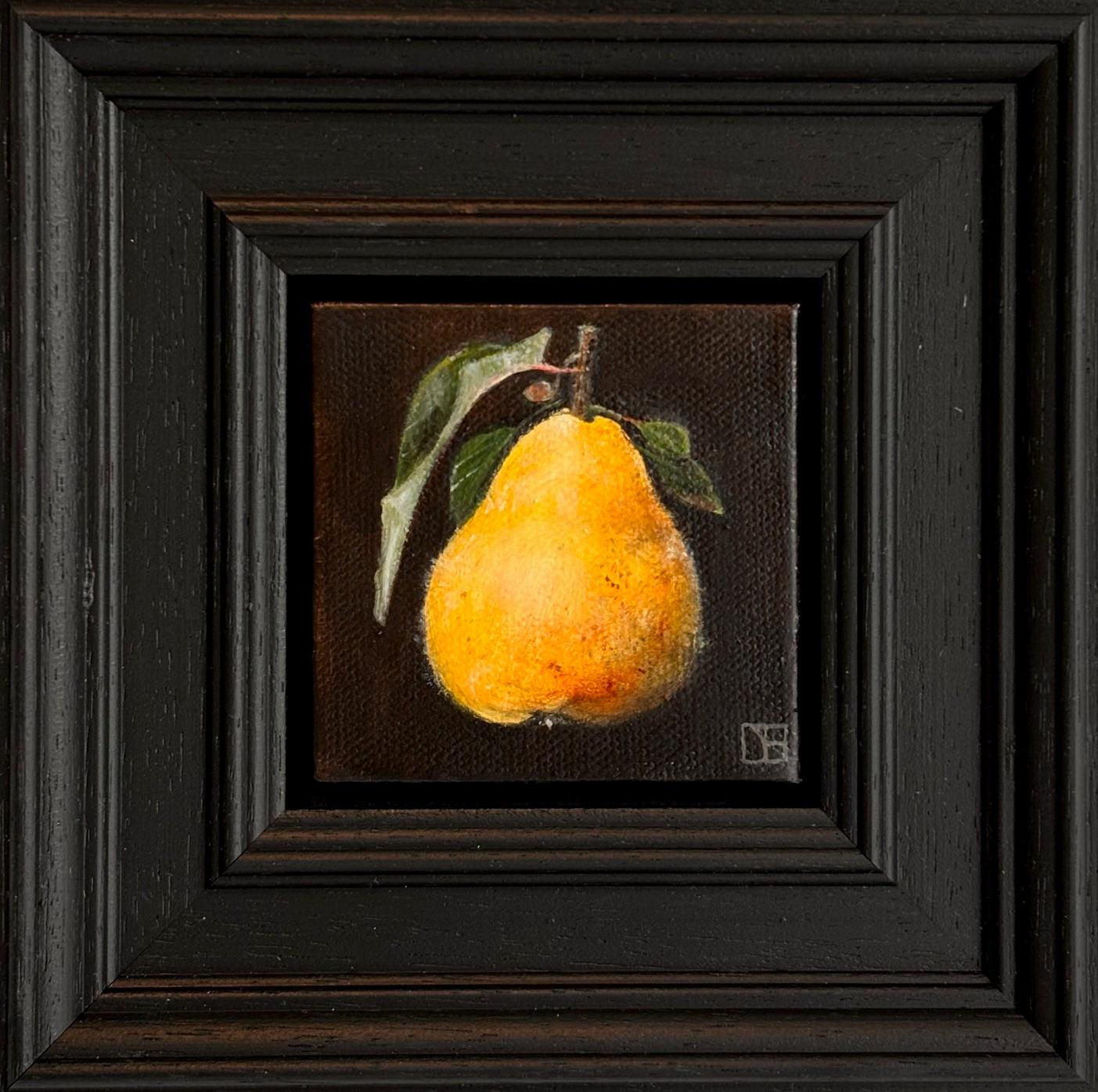 Dani Humberstone Interior Painting – Pocket Fluffy Quince - Original Realismus Stillleben Obst - zeitgenössische Kunst