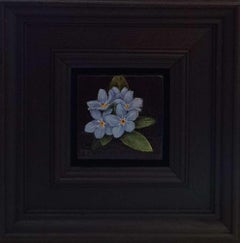 Nontiscordardime tascabile, Pittura originale, Arte floreale, Realista