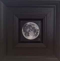 Used Pocket Full Moon 6 Original Painting, Moon, Nature, Still life