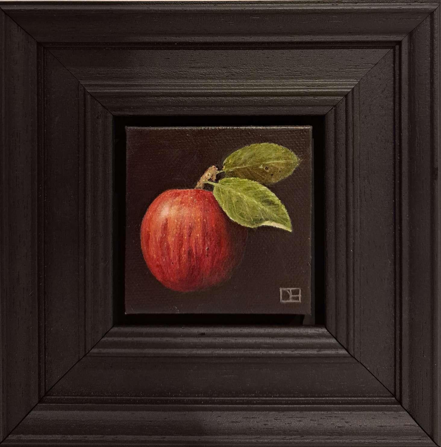 Pocket Gala Apple [2023]

Pocket Tangerine is an original oil painting by Dani Humberstone as part of her Pocket Painting series featuring small scale realistic oil paintings, with a nod to baroque still life painting. The paintings are set in a
