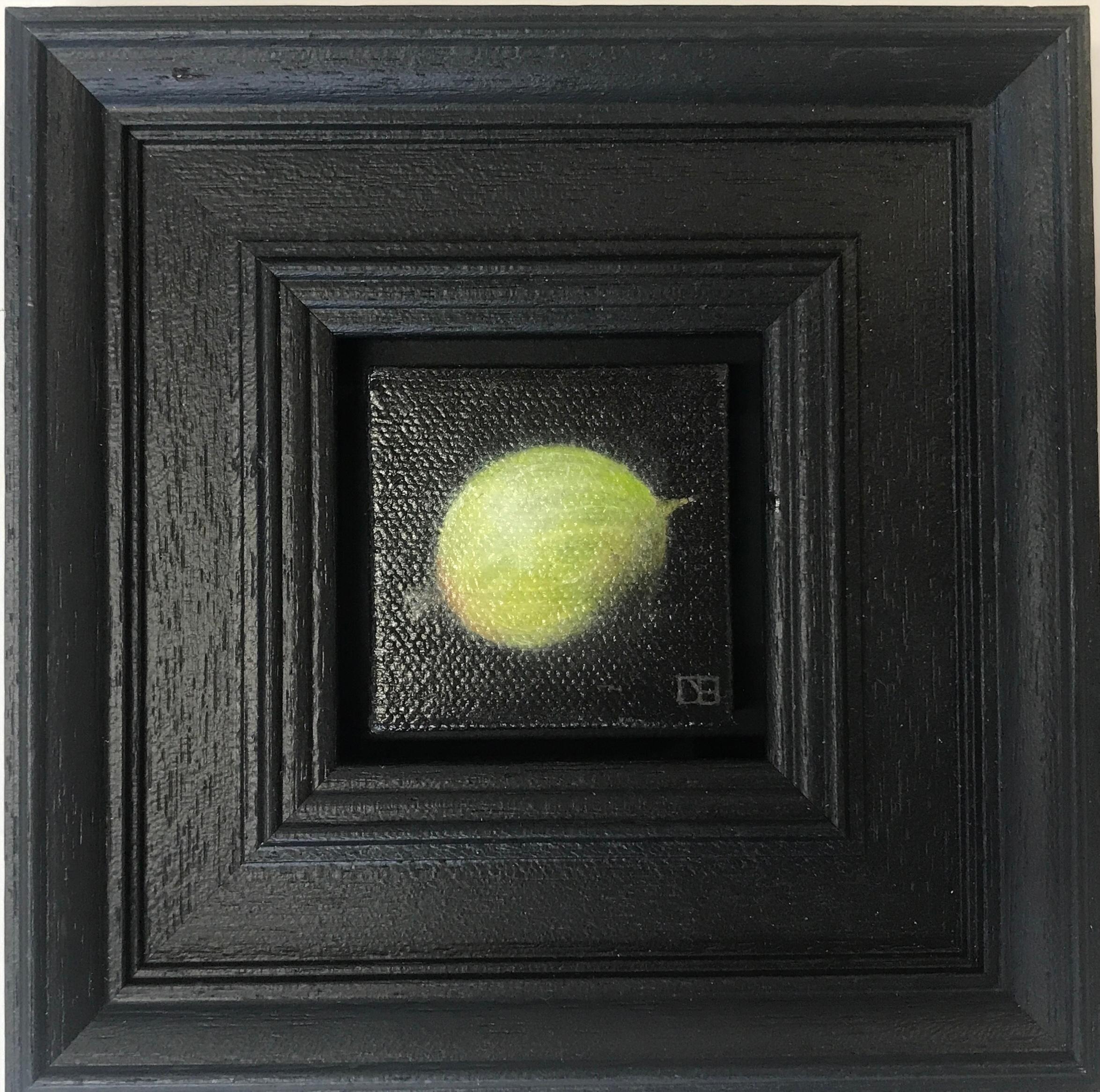 Uva spina (pelosa) 2, Orig. Pittura a olio, Natura morta, Uva spina, Frutta - Painting di Dani Humberstone