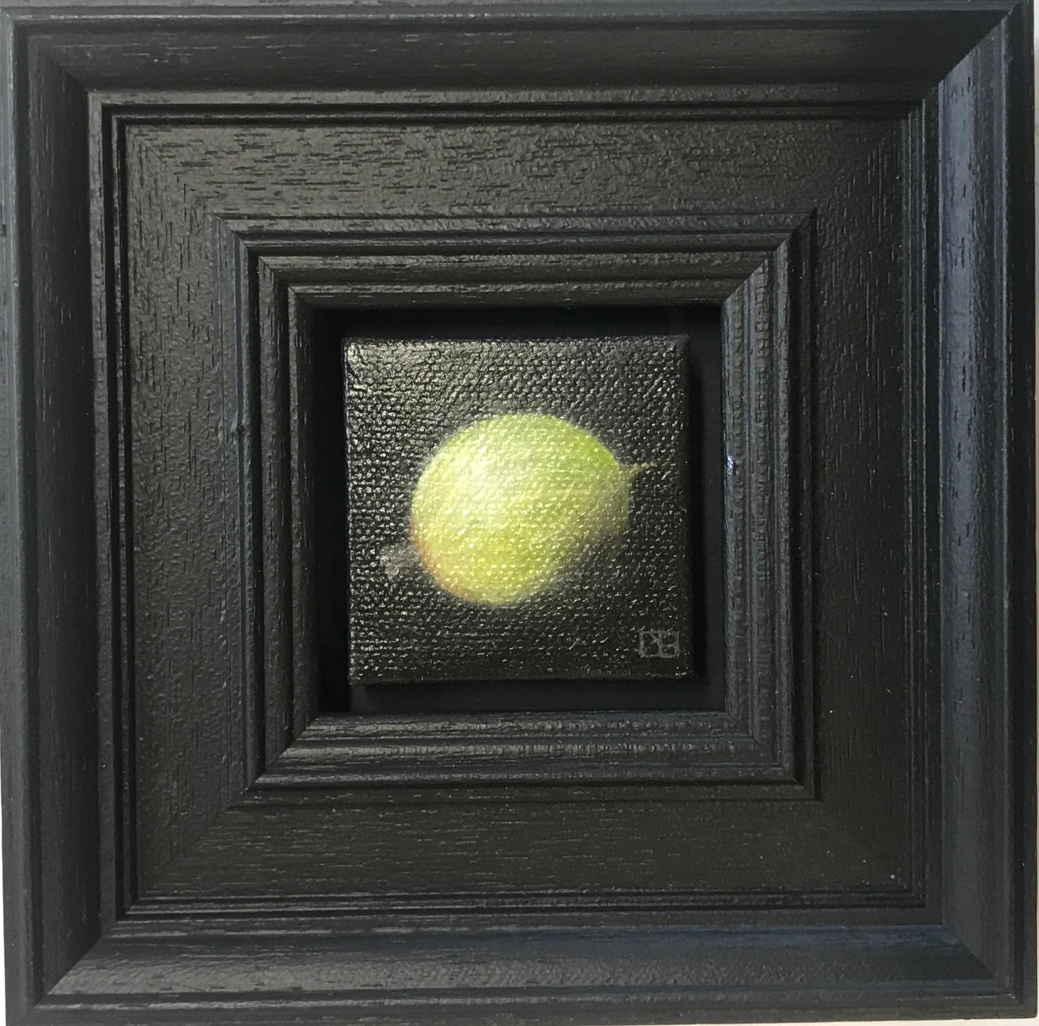Still-Life Painting di Dani Humberstone - Uva spina (pelosa) 2, Orig. Pittura a olio, Natura morta, Uva spina, Frutta