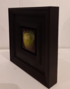 Pocket Green Apple, Traditional Realist Baroque style food painting, apple art
