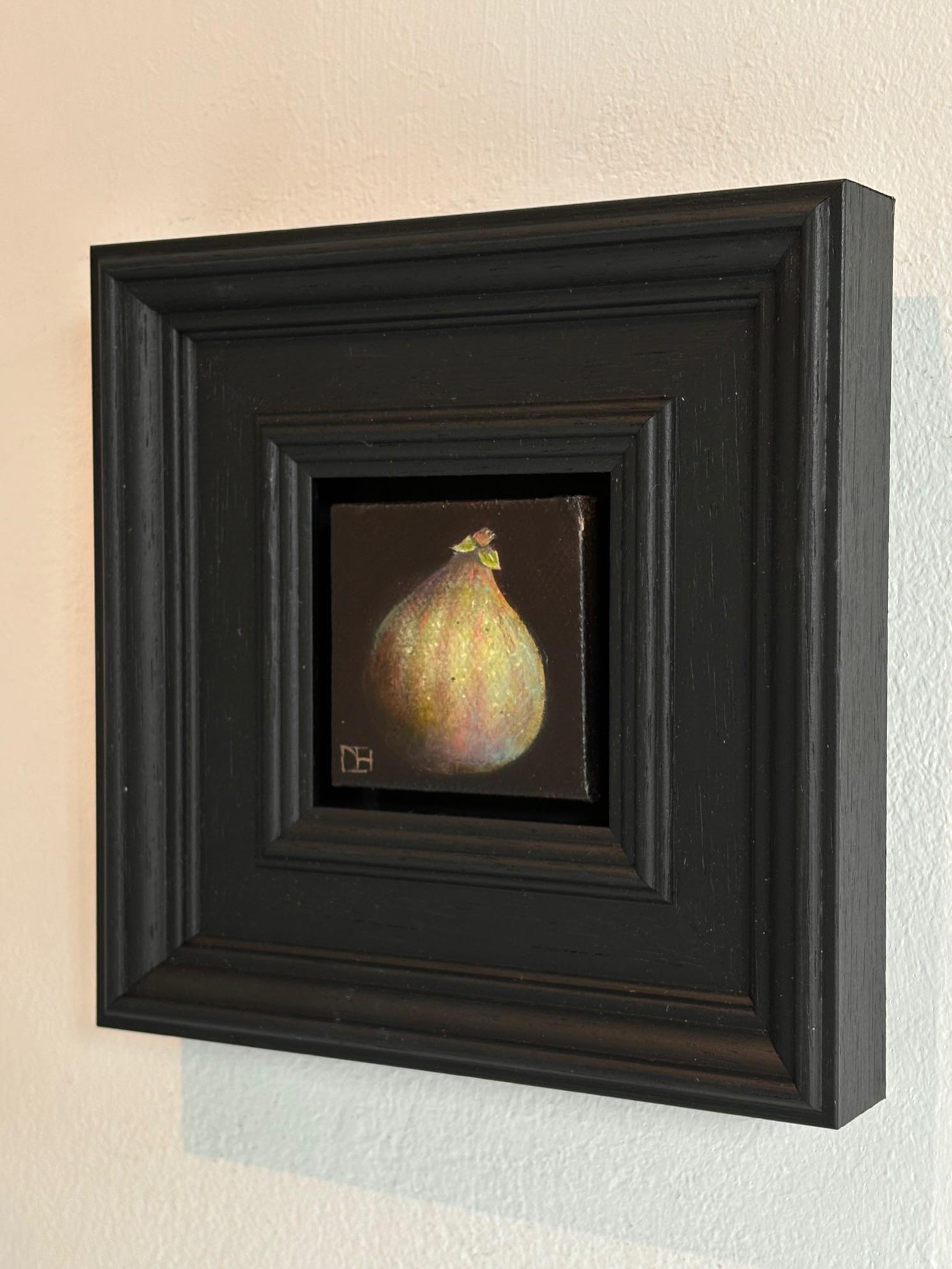 Pocket Green Fig - original realistisches Obststillleben - zeitgenössische Kunst – Painting von Dani Humberstone