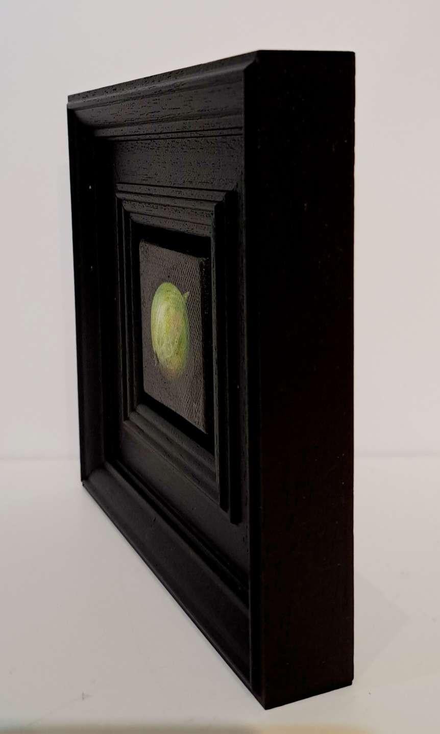 Pocket Green Gooseberry, Baroque Still Life Painting, Small Art, Fruit Art For Sale 5