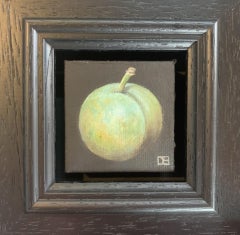 Pocket Greengage, Dani Humberstone, Original Painting, Still Life Fruit Artwork