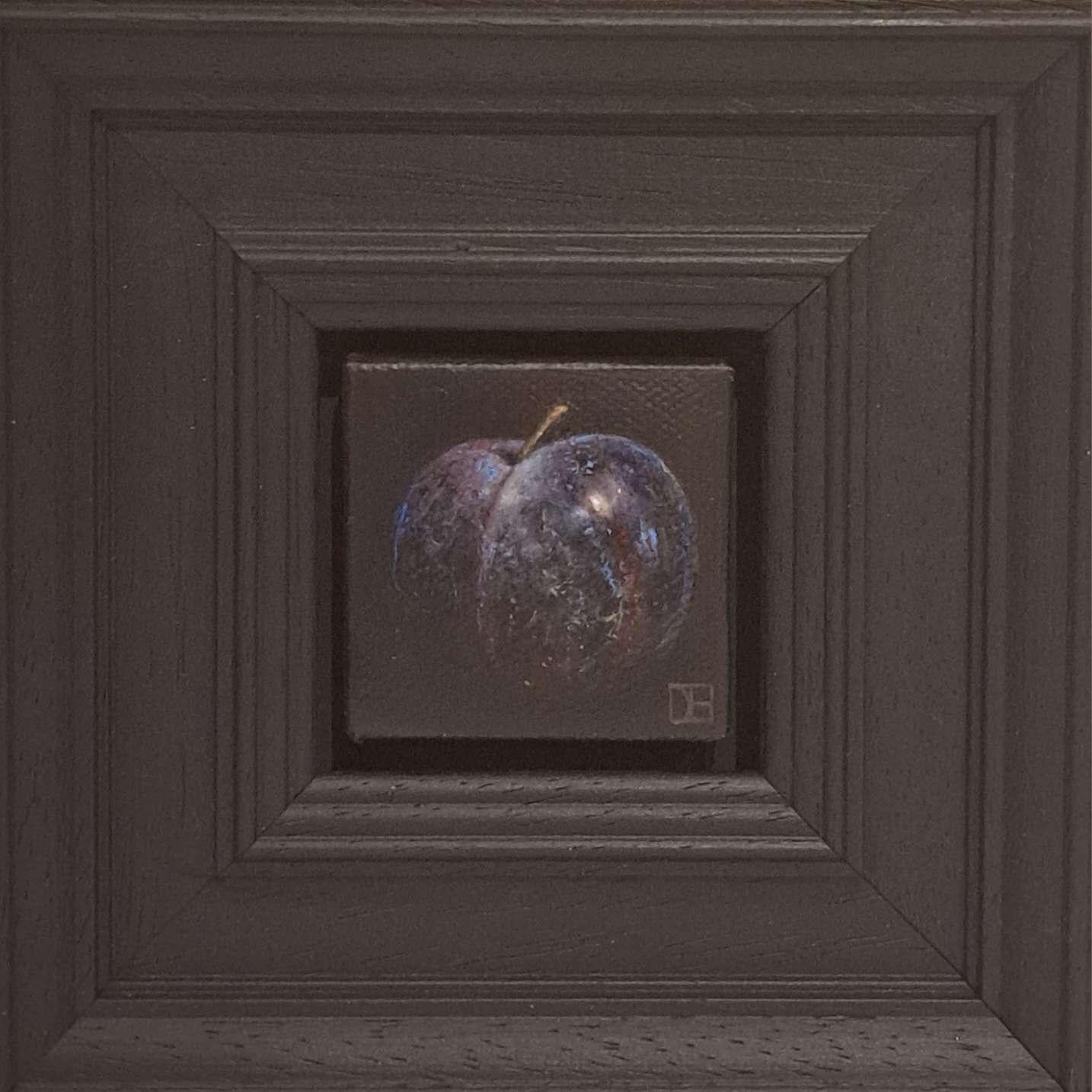 Pocket Juicy Plum [2023]

Pocket Juicy Plum is an original oil painting by Dani Humberstone as part of her Pocket Painting series featuring small scale realistic oil paintings, with a nod to baroque still life painting. The paintings are set in a
