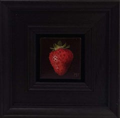 Fragola rossa succosa tascabile, Pittura originale, Natura morta, Arte della frutta
