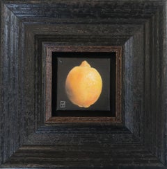Pocket Lemon 2022, peinture originale, nature morte, art fruitier
