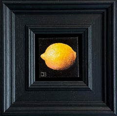 Pocket Lemon - original realism still life fruit - contemporary art
