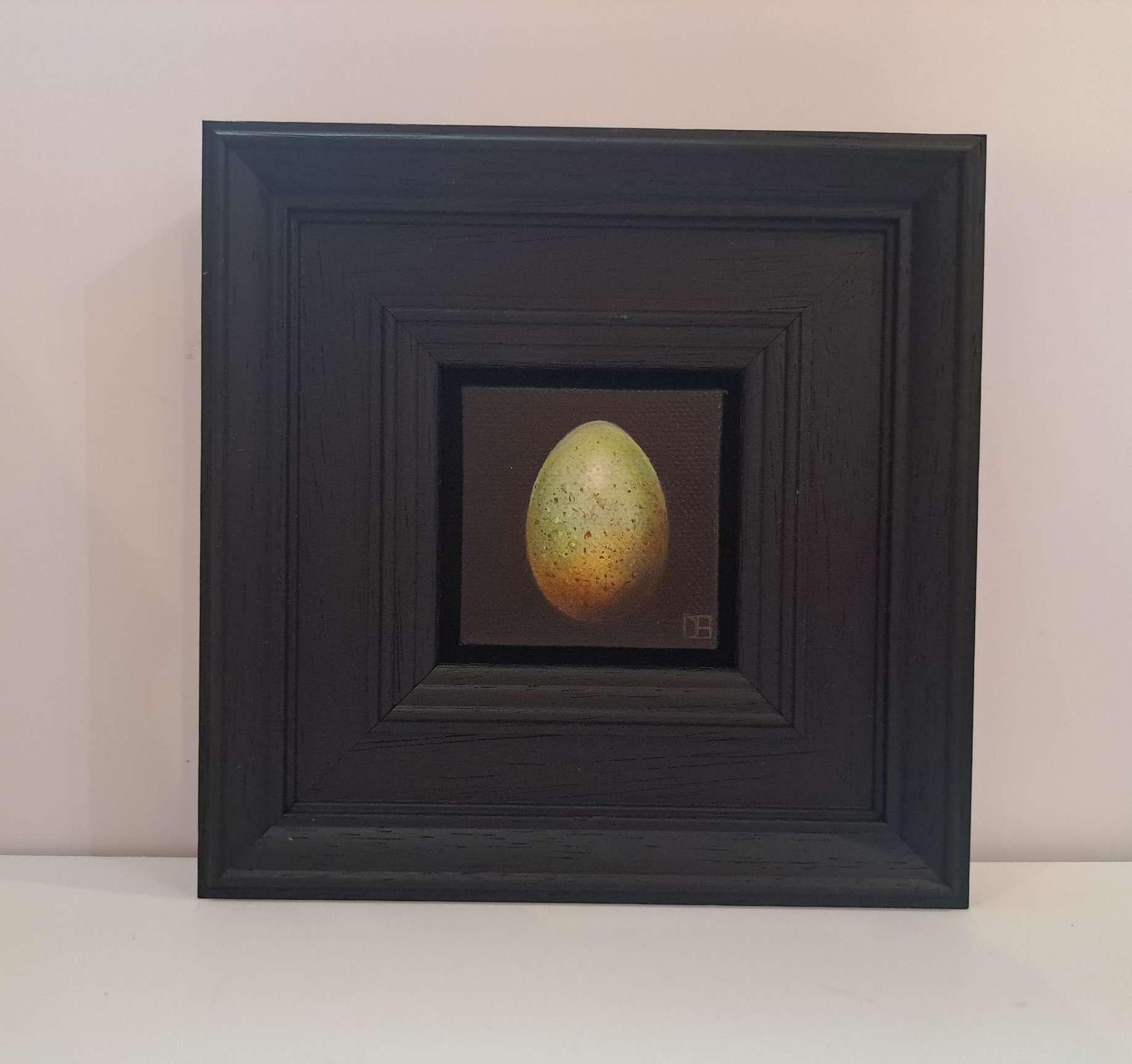 Huevo de mirlo verde claro de bolsillo, Pintura original, Bodegón, Arte del huevo 3