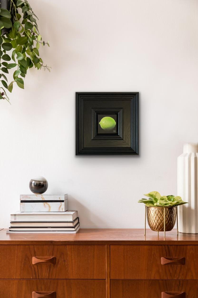 Lima de bolsillo, Pintura original, Naturaleza muerta, Arte frutal, Lima 2