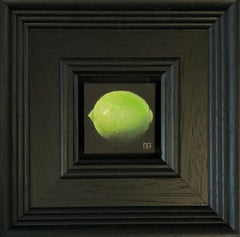 Lima de bolsillo, Pintura original, Naturaleza muerta, Arte frutal, Lima