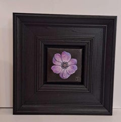 Pocket Mauve Anemone 2 (c), Original Painting, Flower, Nature, Spring art