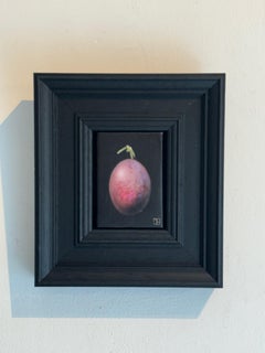 Prune mauve de poche - réalisme original nature morte fruits - art contemporain