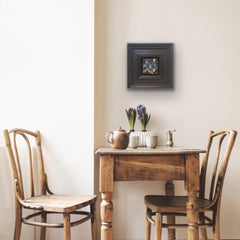 Pocket Pale Blue Sloes [2023], Baroque Still Life Painting, Small art, Fruit art