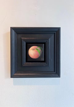 Pocket Peach - original realism still life fruit - contemporary art