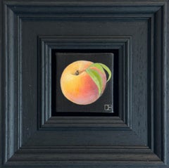 Melocotón de bolsillo - realismo original naturaleza muerta fruta - arte contemporáneo
