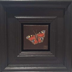 Tasche Pfau Schmetterling 2,  Originalgemälde, Stillleben, Schmetterling, Insekt 