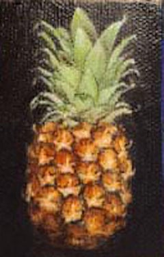 Pocket Pineapple - original realism still life fruit - contemporary art
