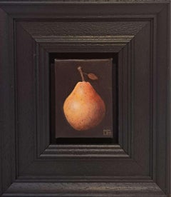 Pocket Pink Blush Pear, small-scale art, original art, affordable art