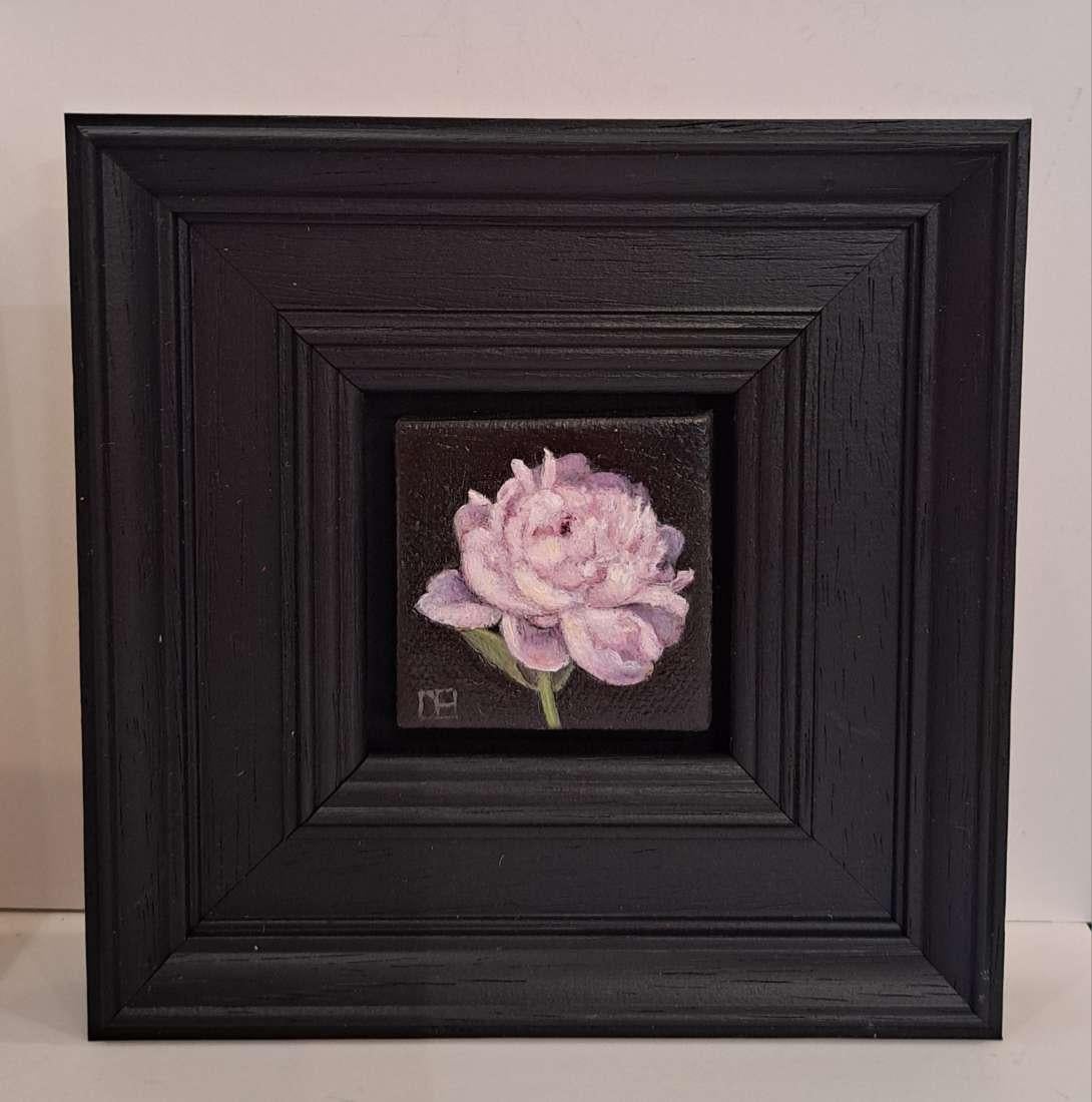 Peonía rosa de bolsillo(c), Pintura original, Flor, Naturaleza, Primavera 3