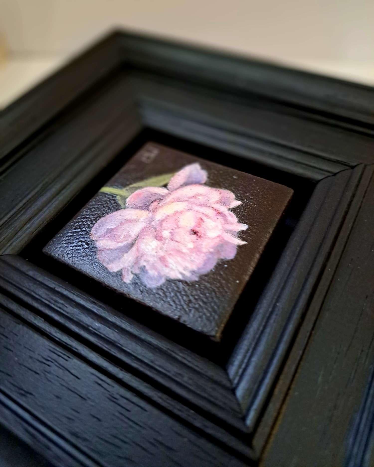Pocket Pink Peony(c), Original Painting, Flower, Nature, Spring  For Sale 7