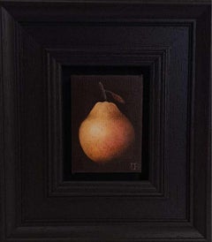 Pocket Pinky Blush Pear 2, Original Painting, Still Life, Fruit Art