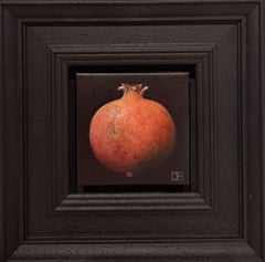Pocket Pomegranate, Contemporary Still Life Artwork, Miniature Painting