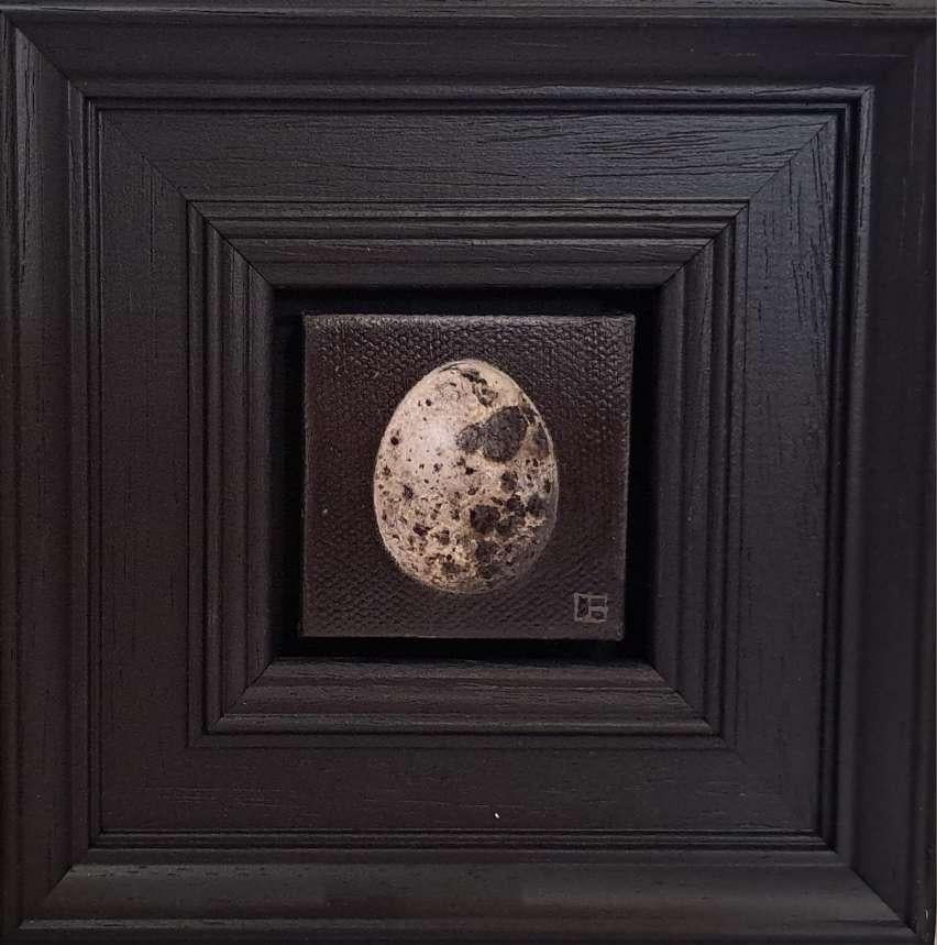 Pocket Quail Egg (c), Original Painting, Egg, Nature For Sale 1