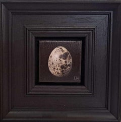Used Pocket Quail Egg (c), Original Painting, Egg, Nature