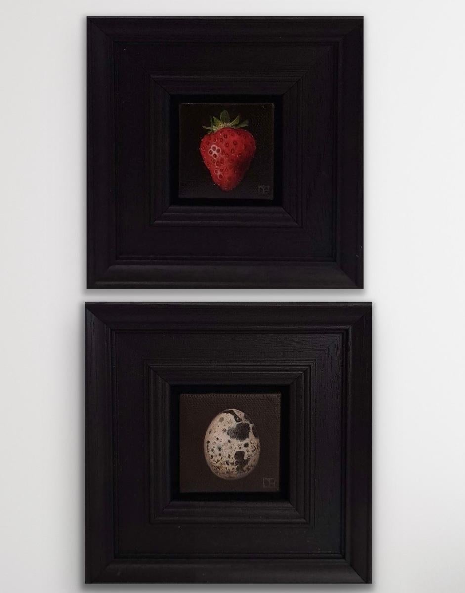 Landscape Painting di Dani Humberstone - Dittico Pocket Quail's Egg No. 3 e Pocket Juicy Red Strawberry, Arte originale