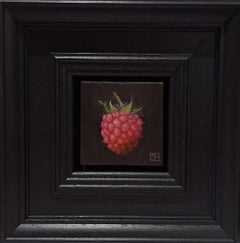 Vintage Pocket Raspberry  Original Painting, Baroque style, Realism, food