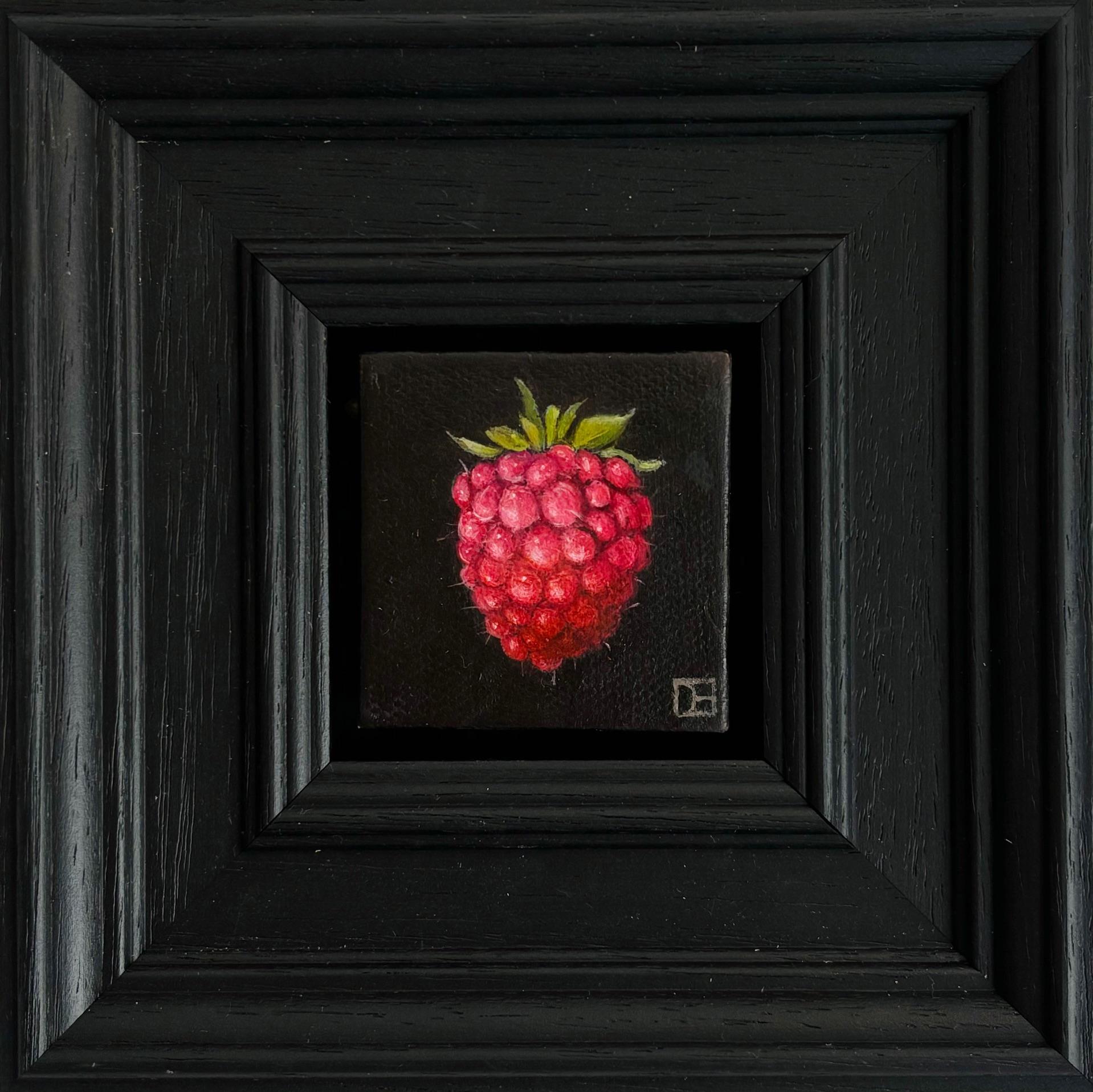 Pocket Raspberry - original realism still life fruit - contemporary art