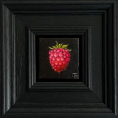 Framboise de poche - réalisme original nature morte fruitée - art contemporain