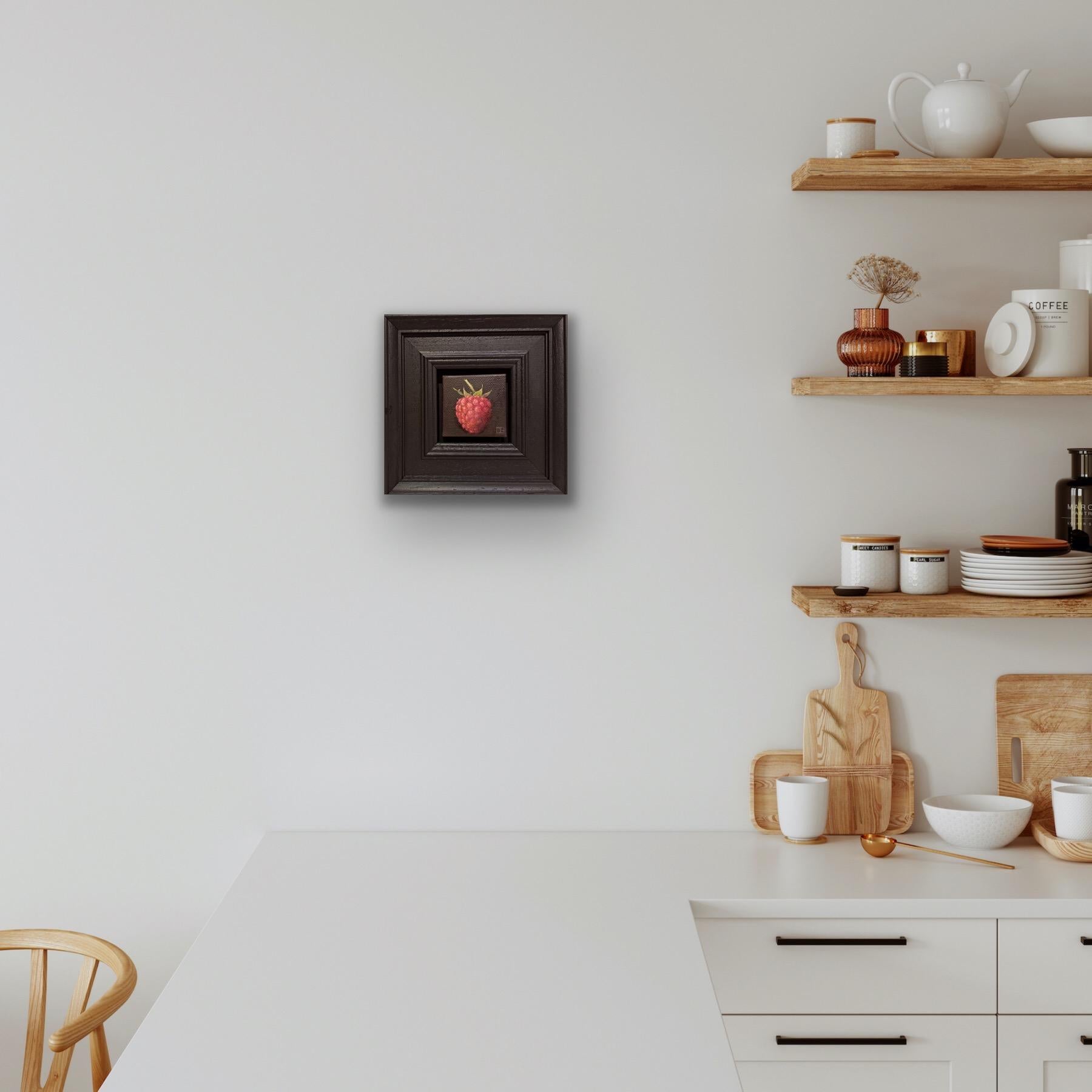 Lampone tascabile, pittura di natura morta, arte alimentare, arte barocca in miniatura 1