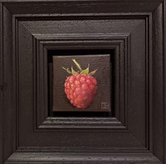 Pocket Raspberry, Still Life Painting, Food Art, Baroque Style Art Miniature Art