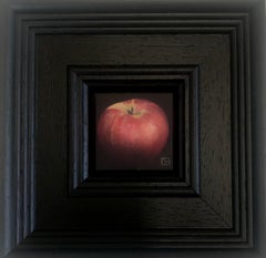 Mela rossa tascabile con olio su tela, dipinto di Dani Humberstone