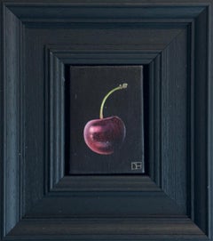 Pocket Red Cherry - original realism still life fruit - contemporary art