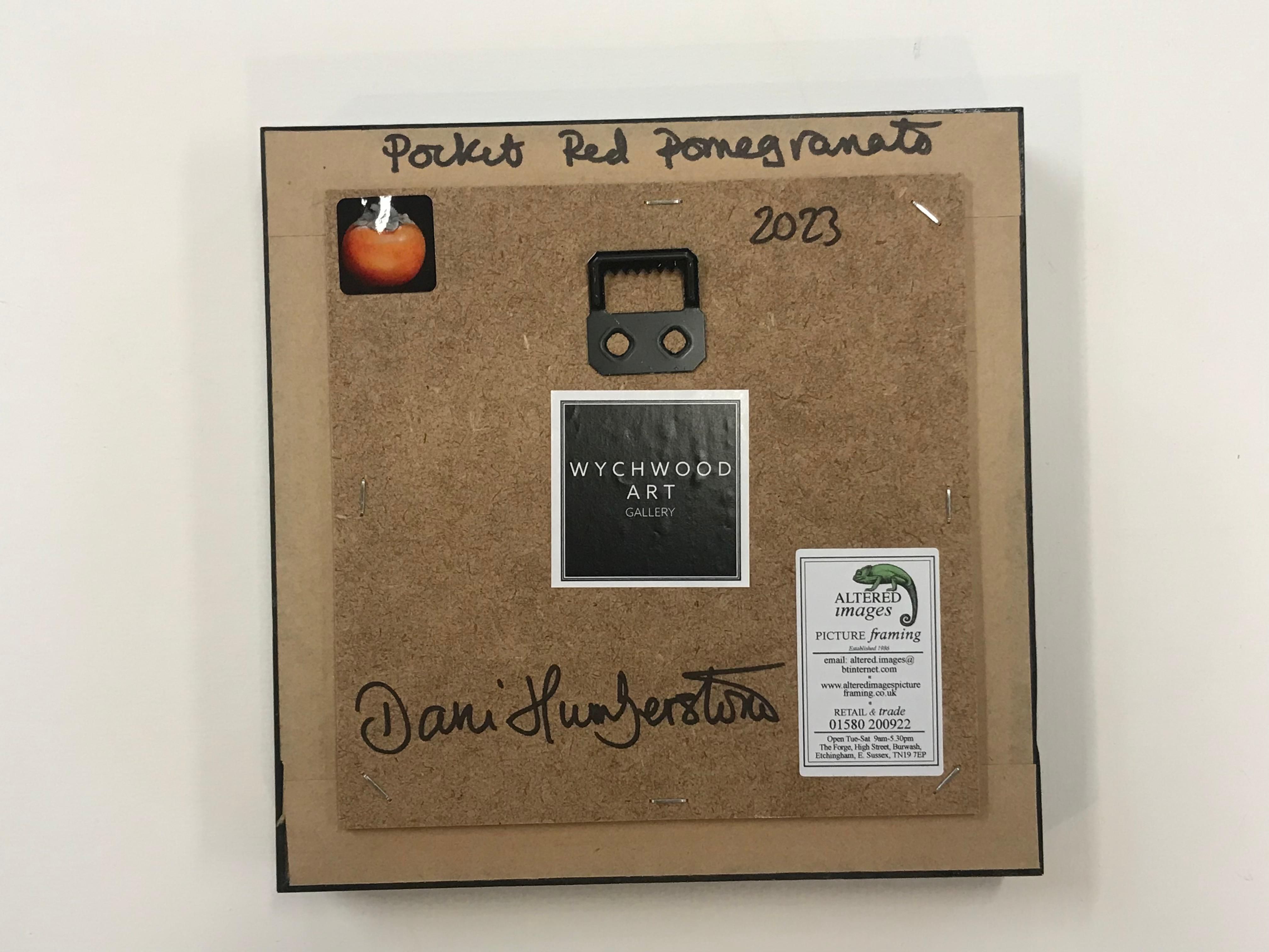 Granada roja de bolsillo [2023], Pintura barroca de bodegón, Arte pequeño, Arte frutal 2