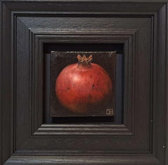 Granada roja de bolsillo [2023], Pintura barroca de bodegón, Arte pequeño, Arte frutal