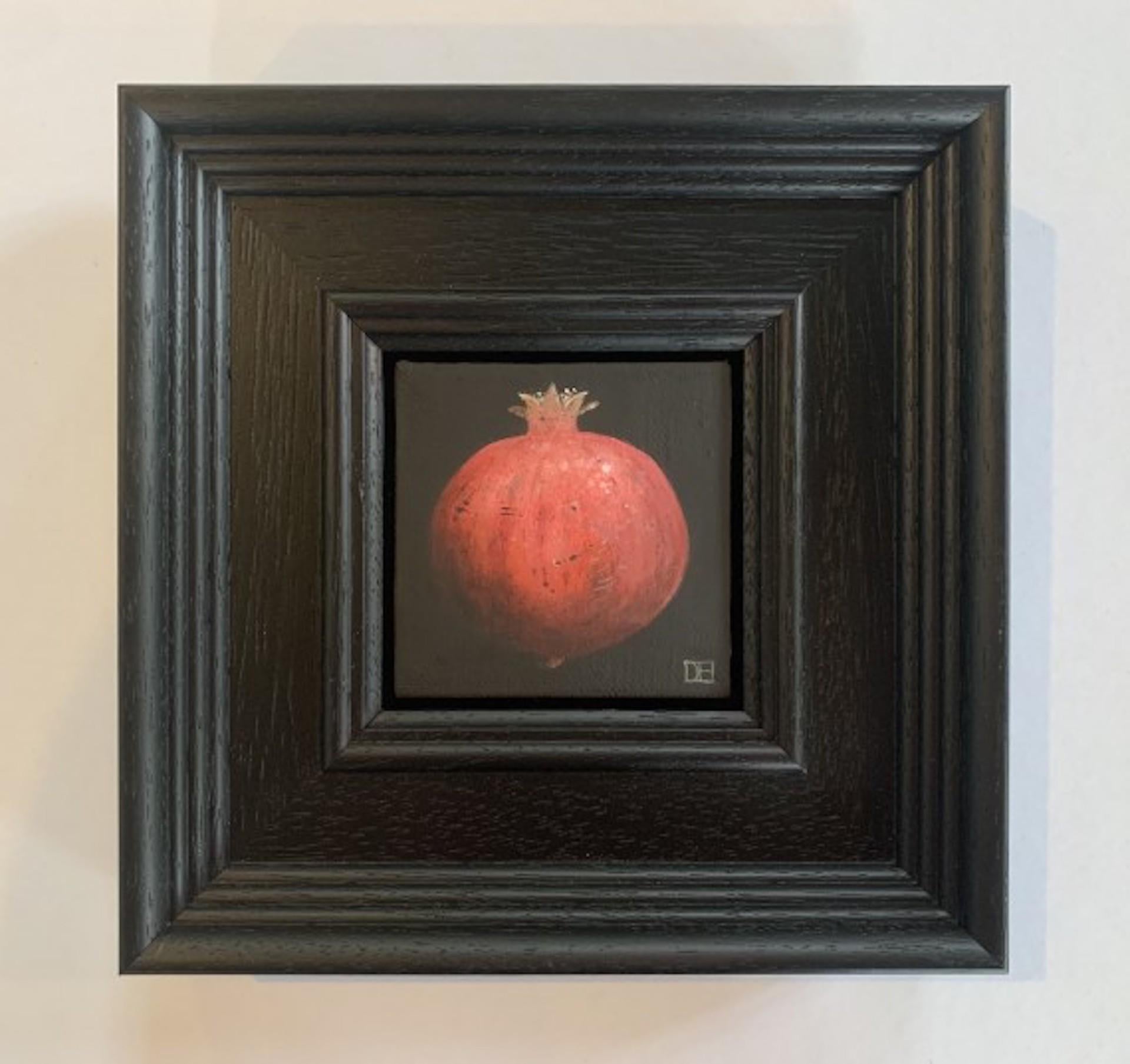 Pocket Red Pomegranate, Dani Humberstone, Original Painting, Still Life Fruit 1