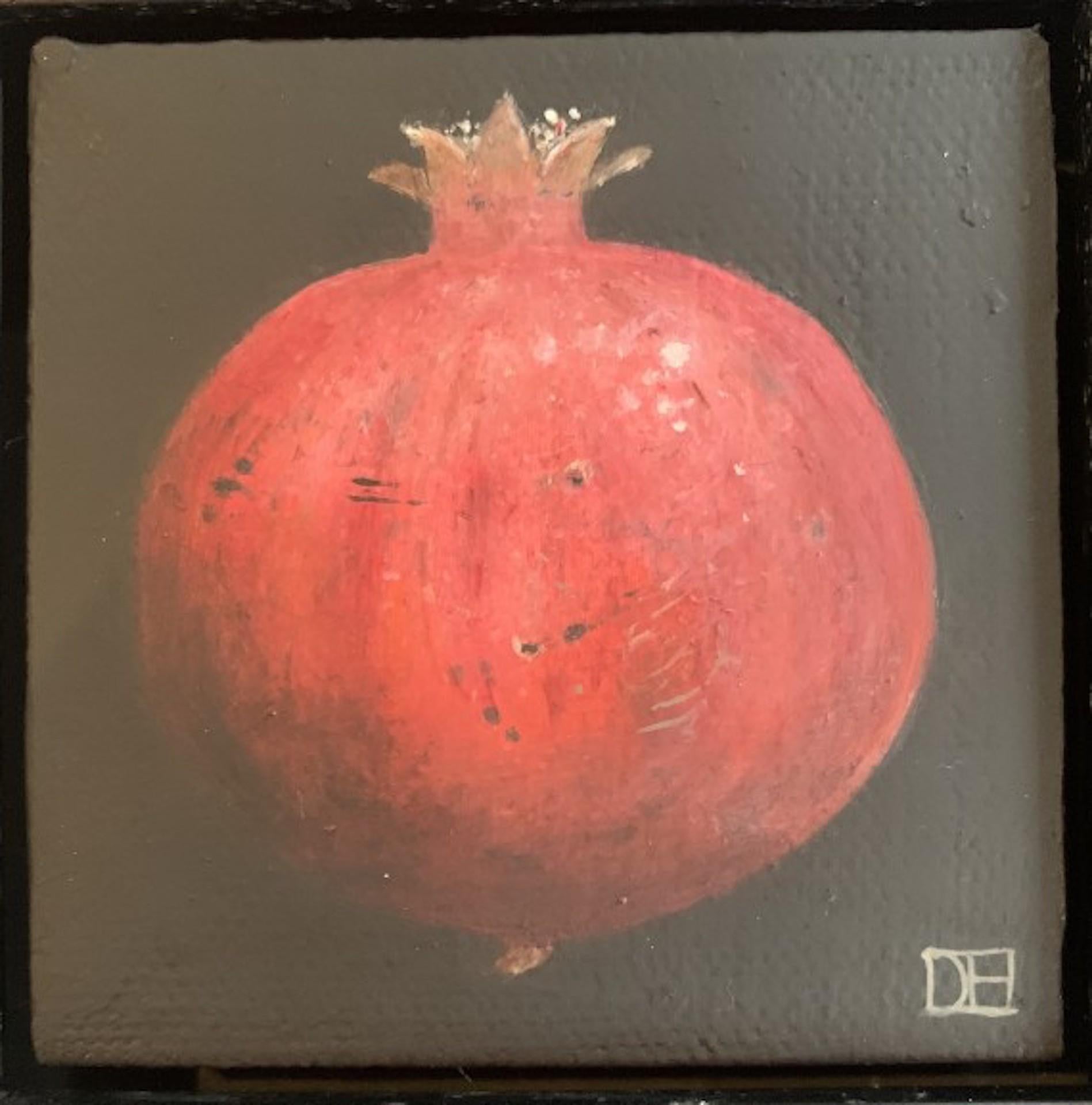 Pocket Red Pomegranate, Dani Humberstone, Original Painting, Still Life Fruit 2