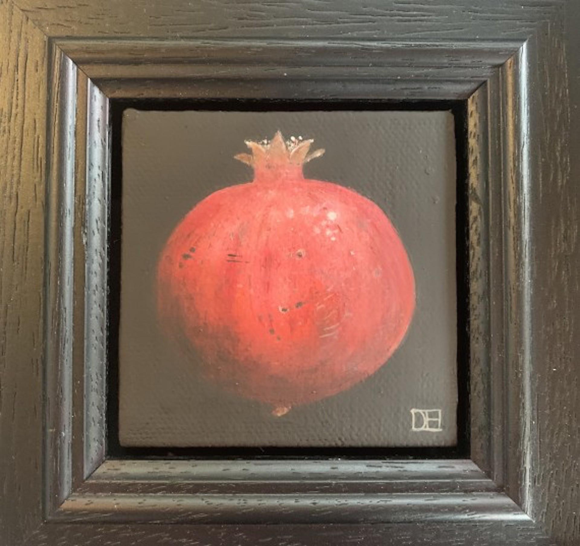 Pocket Red Pomegranate by Dani Humberstone [2021]
original

Oil paint on canvas

Image size: H:7.5 cm x W:7.5 cm

Complete Size of Unframed Work: H:7.5 cm x W:7.5 cm x D:2.5cm

Framed Size: H:18.5 cm x W:18.5 cm x D:3.5cm

Sold Framed

Please note