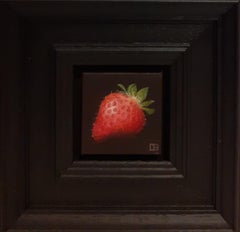 Pocket Red Strawberry, Dani Humberstone, Still Life art, Oil on Canvas, 2022