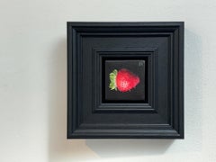 Pocket Ripe Strawberry - original realism still life fruit - contemporary art