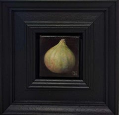 Pocket Round Green Fig, Baroque Style Art, Still Life Painting, Traditional Art